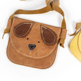 Doggie or Kitty Critter Leather Little PURSE Toddler & Kids: Daffodil Kitty