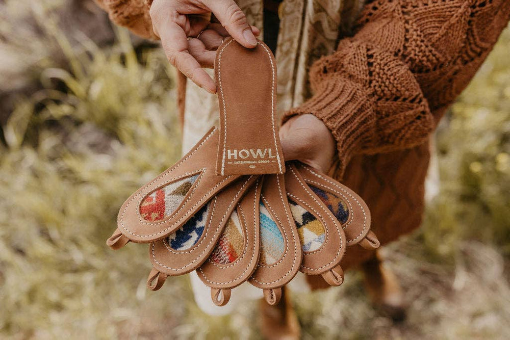 Cast Iron Handles: Caramel Leather