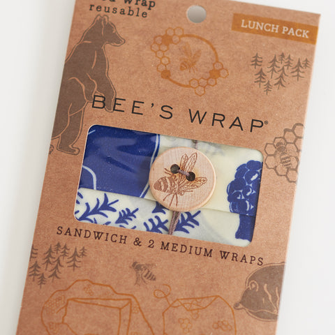 Wax Wrap - Bees + Bears Print - Lunch Wrap