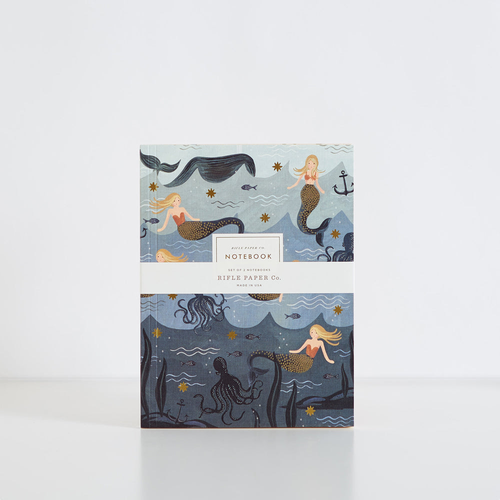 Mermaid Set of Two With Gold Accents