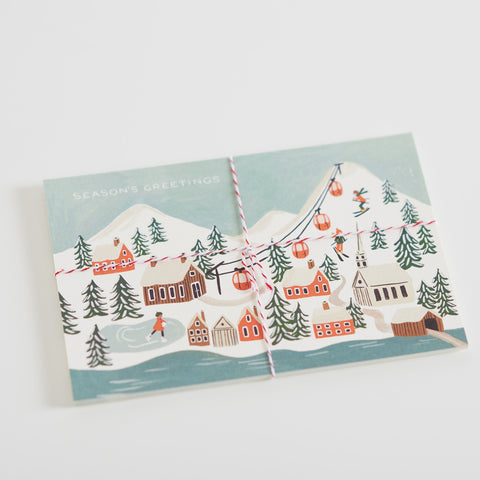 Holiday Snow Scene Postcards