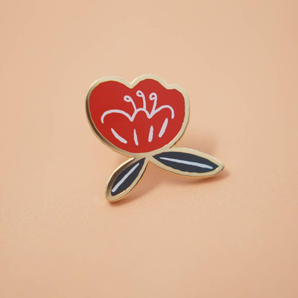 Poppy Flower Enamel Pin