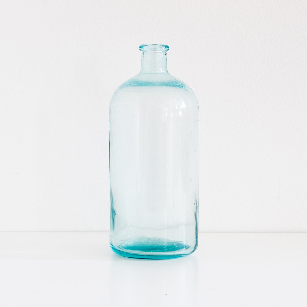 Large Blue Glass Bottle