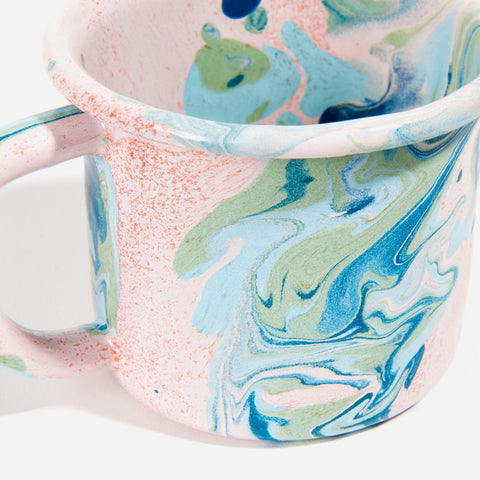 Enamel Mug - Blush Swirl