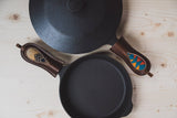 Cast Iron Handles: Caramel Leather