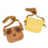 Doggie or Kitty Critter Leather Little PURSE Toddler & Kids: Daffodil Kitty