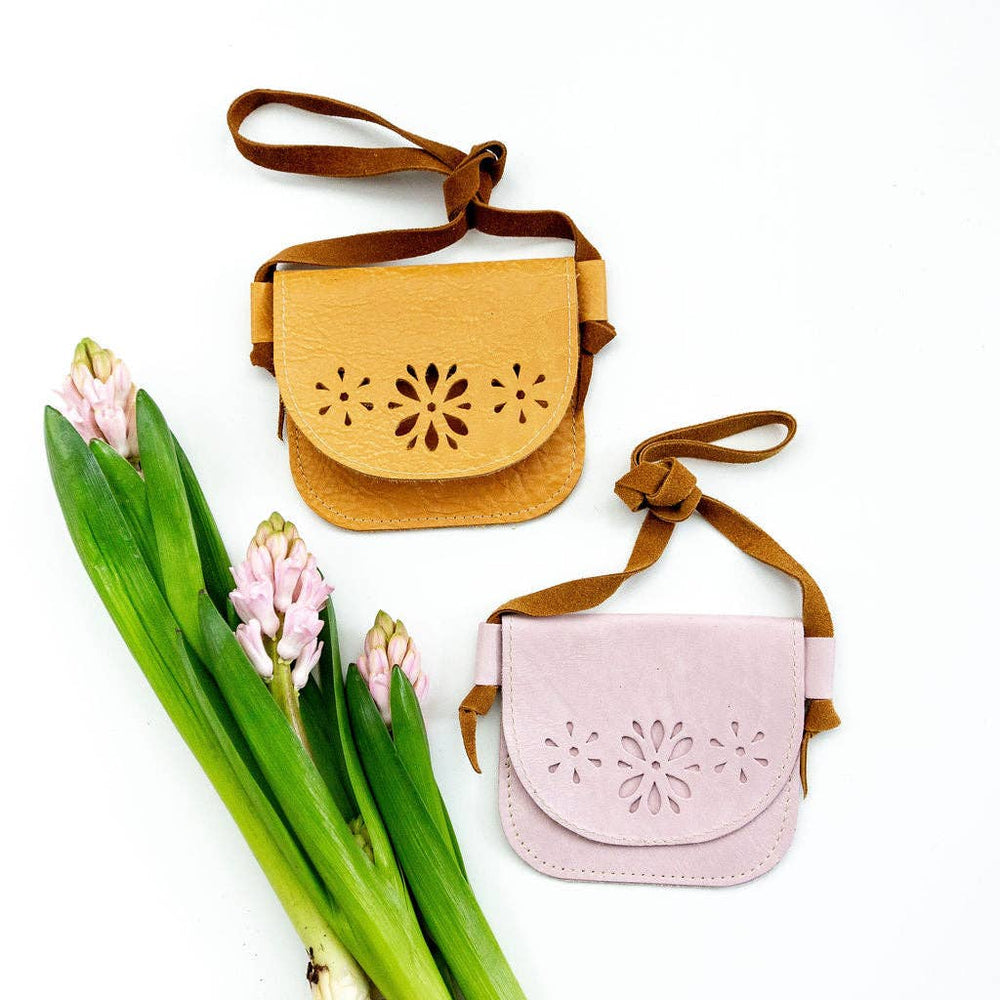 Mango & Bubblegum Blossoms Leather Purse Toddler & Kids: Bubblegum