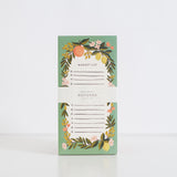 Citrus Floral Julep Tear-Off Shopping Notepad