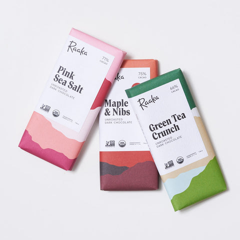 3 Pack Raaka Dark Chocolate Bars