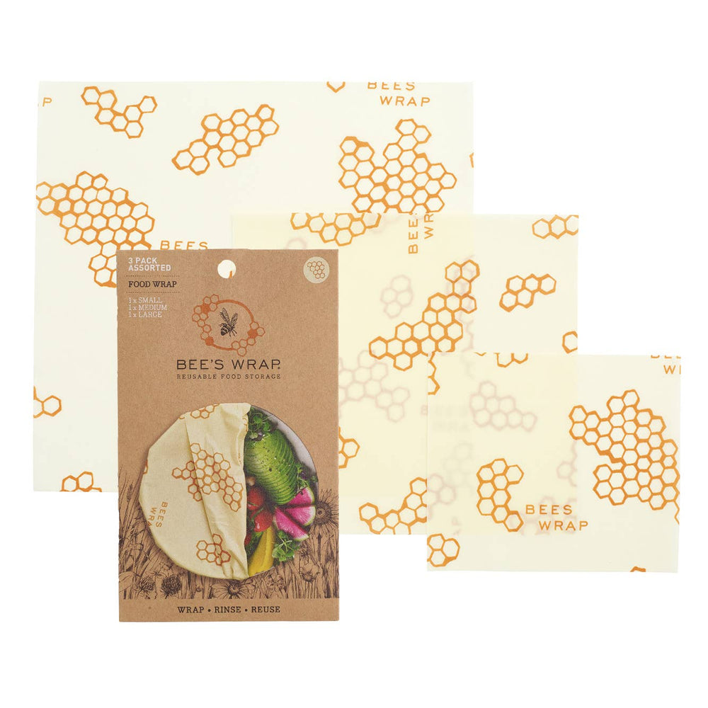 Bee's Wrap - #1 Seller! Assorted 3 Pack - Honeycomb