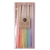 Tall Assorted Ombre Beeswax Birthday Candles