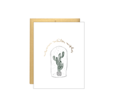 Warm Winter Wishes Cactus - Letterpress Holiday Card