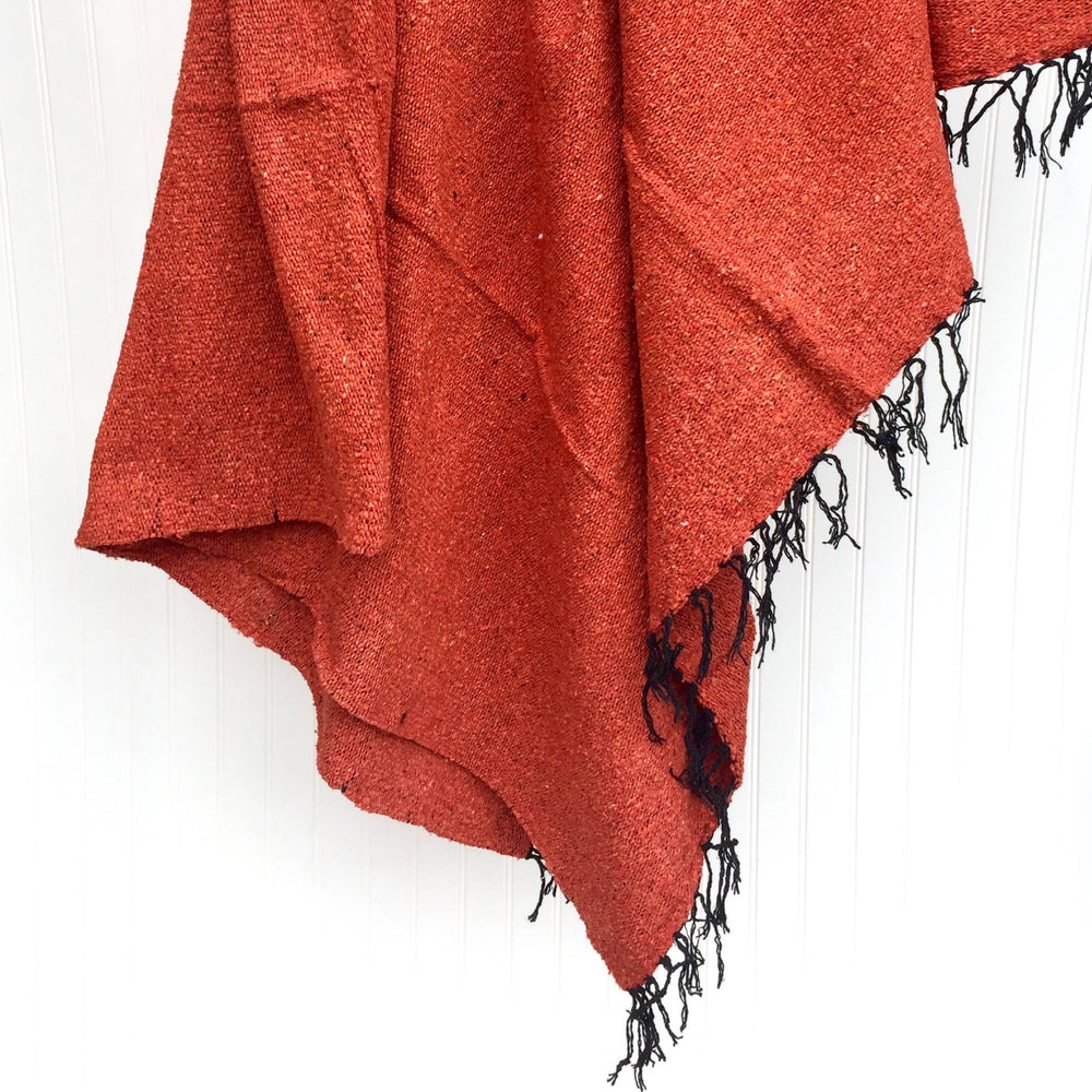 Rust Handwoven Throw l Home Decor l Fall Blanket