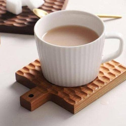 Carved Mini Wood Board/Coaster - Dark Finish