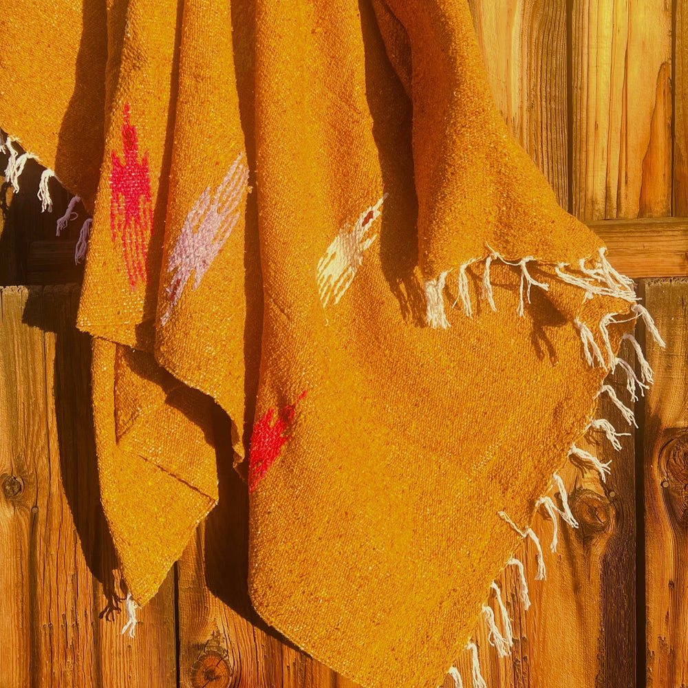 Thunderbird Throw Blanket l Gold Fall Throw l Home Decor