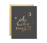 Oh Holy Night - Gold Foil Christmas Card