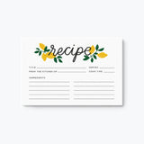 Lemon Recipe Cards