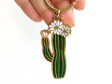 Olivia Blooming Cactus Keychain