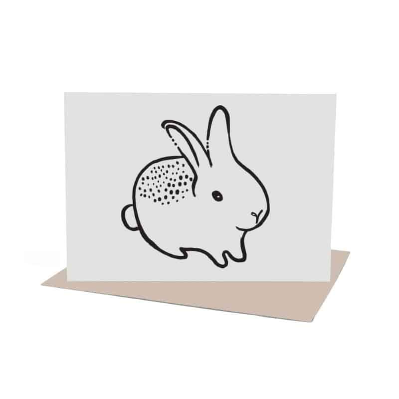BUNNY GREETING CARD WITH ENVELOPE