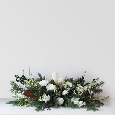 White Candle Centerpiece