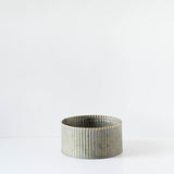 Round Corrugated Metal Tin Planter