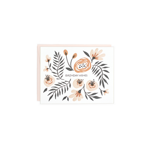 Birthday Wishes Folk Floral