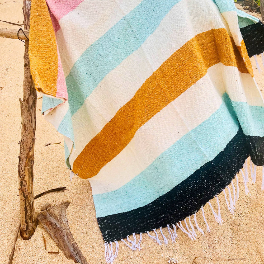 Ohana Lightweight Beach Blanket l Mexican Blanket l Throw