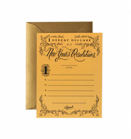 New Years Resolution Constitution Card