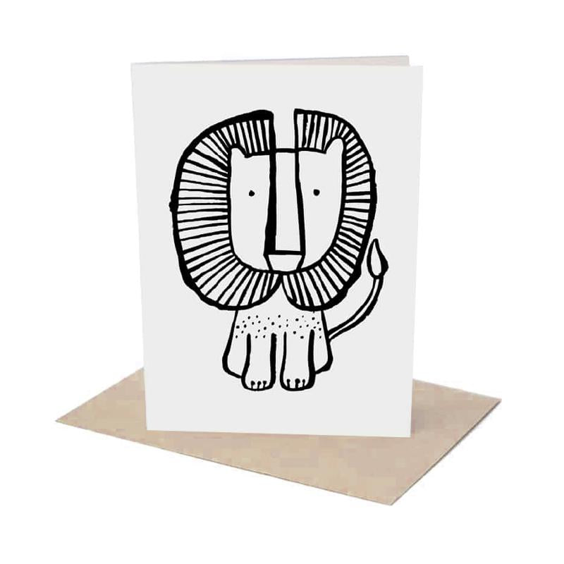 LION GREETING CARD WITH ENVELOPE