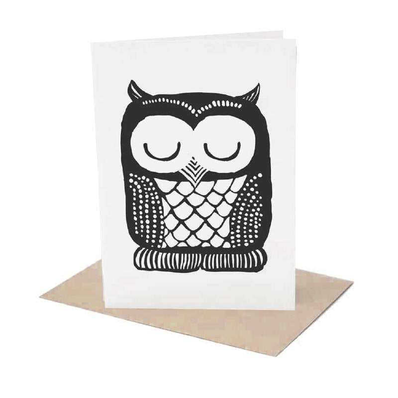 OWL GREETING CARD WITH ENVELOPE